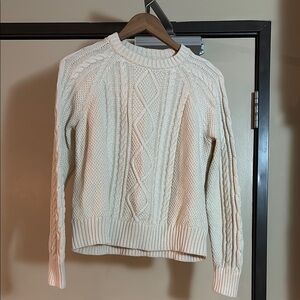 GAP Cream Cable Knit Sweater